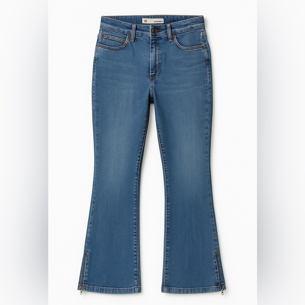 Free People Women's Bootcut‎ Jeans Size 26 Blue Denim Stretch Ankle Zipper